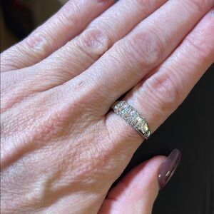 BP Morganite and CZ Ring - Size 6